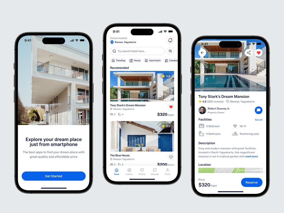 Property Rental App UI UX Design Project