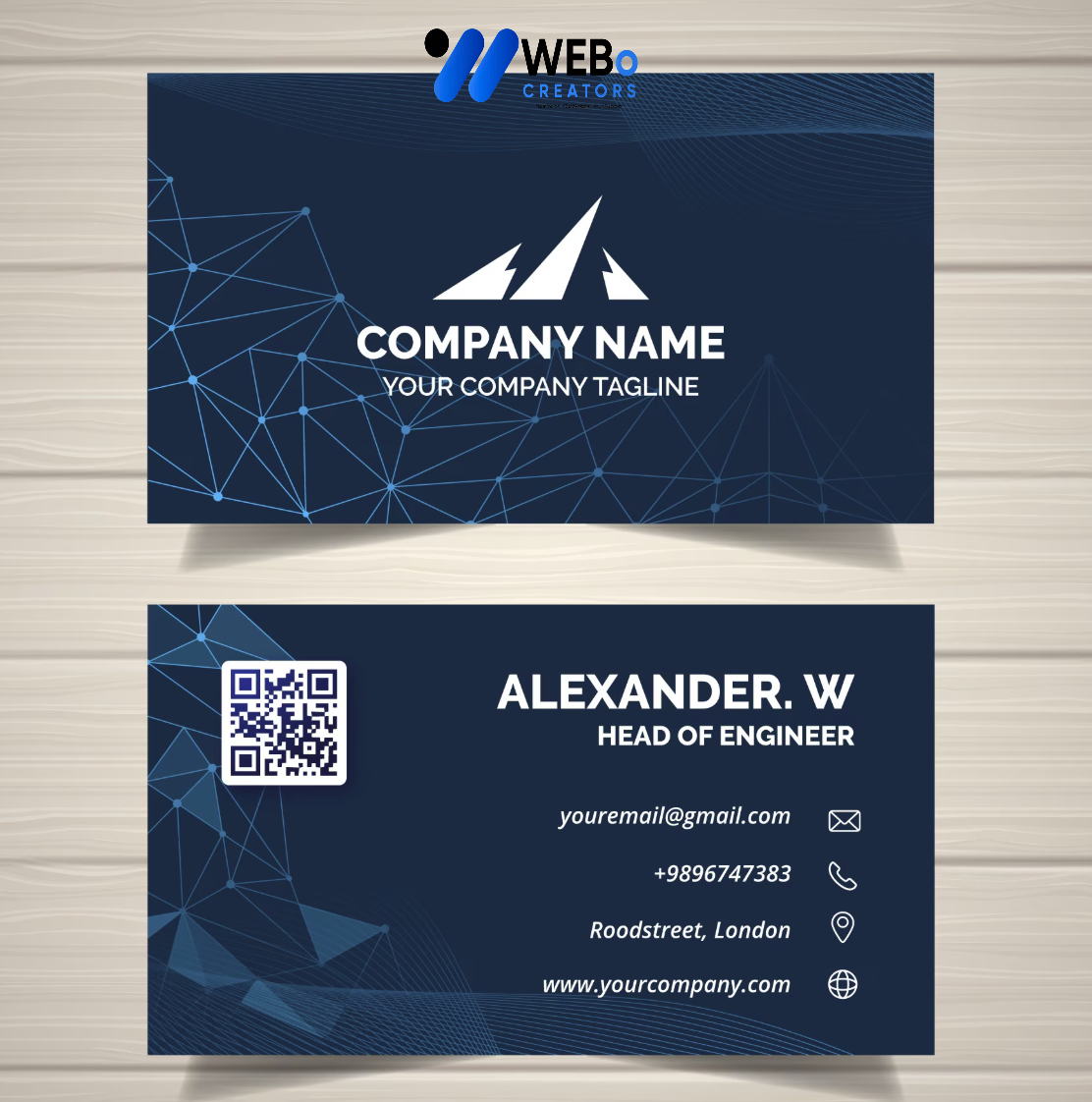 Elegant Professional Business card design with golden stripes Agency in Indianapolis